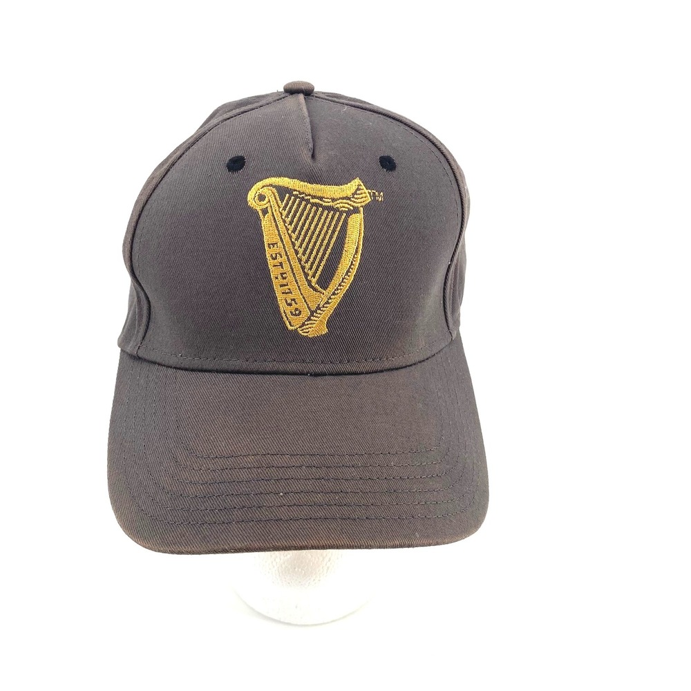 Guinness Extra Stout Blonde Beer Harp Logo Gray Baseball Cap Hat Adjustable